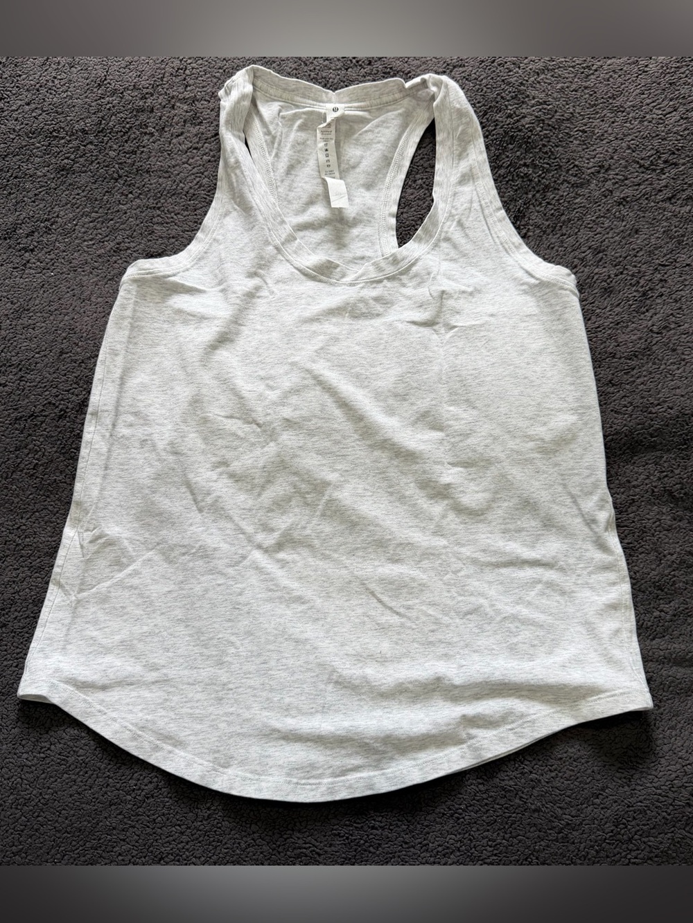 Lululemon Racerback Tank Top Size 6 Gray Pima Cotton Field Hockey Athletic Yoga